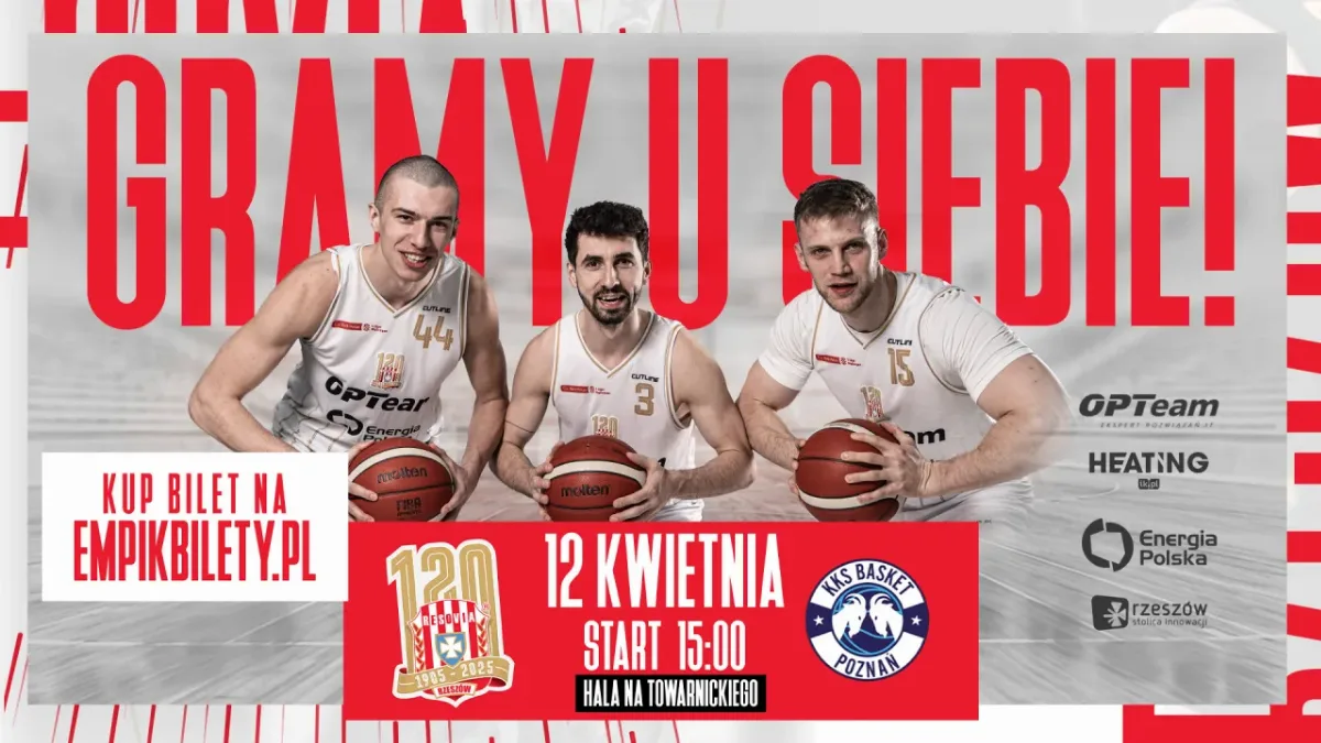 Sprzedaż biletów na mecz OPTeam Energia Polska Resovia Rzeszów z Enea Basket Poznań