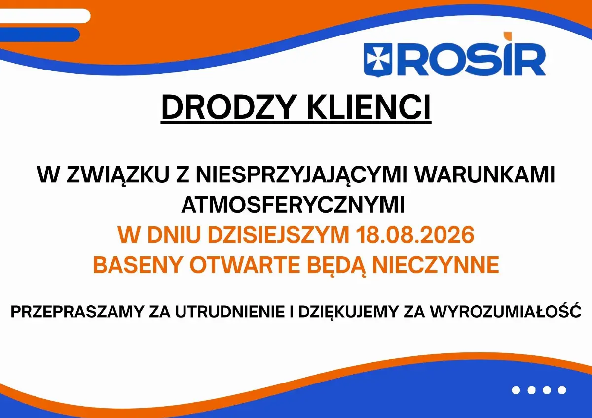 Nieczynne Baseny Otwarte 18.08.2026