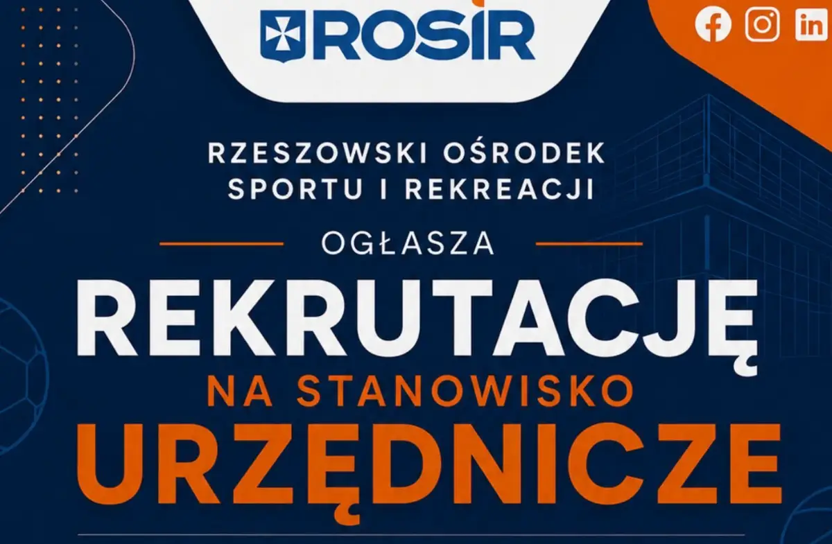 Rekrutacja na inspektora w Rzeszowskim Ośrodku Sportu i Rekreacji