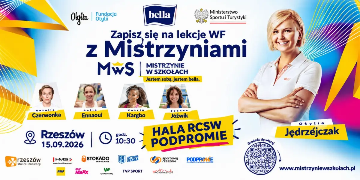 Mistrzynie w szkołach - lekcja WF w hali Podpromie
