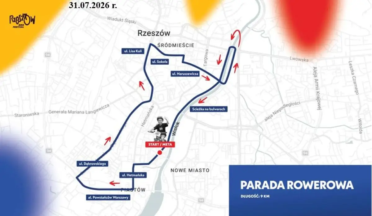 Utrudnienia w ruchu podczas Rzeszów Bike Festival 2026