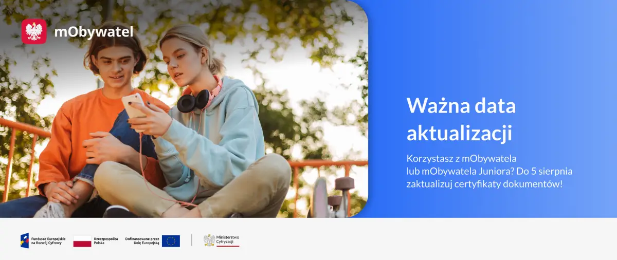 Konieczność aktualizacji certyfikatów w mObywatelu do 5 sierpnia