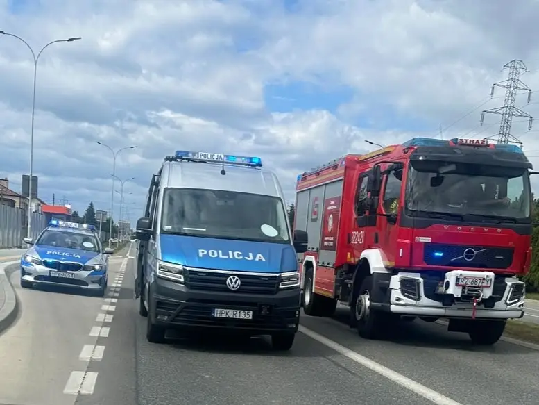 Wypadek motocyklisty na al. Sikorskiego w Rzeszowie